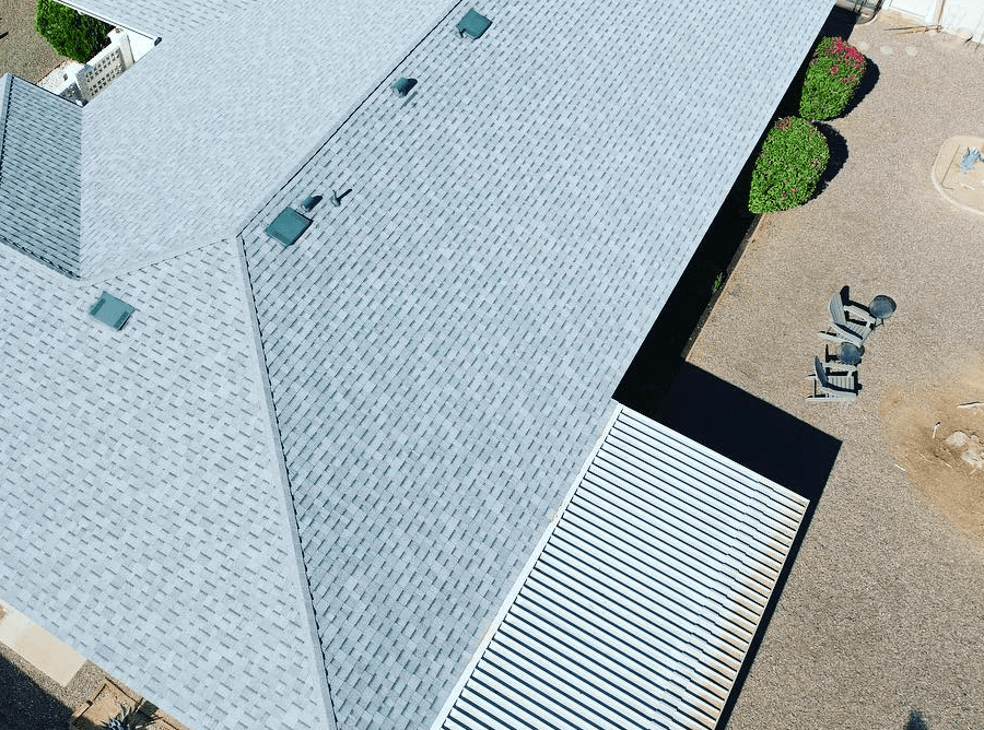 outdoor overhead view of residential roof